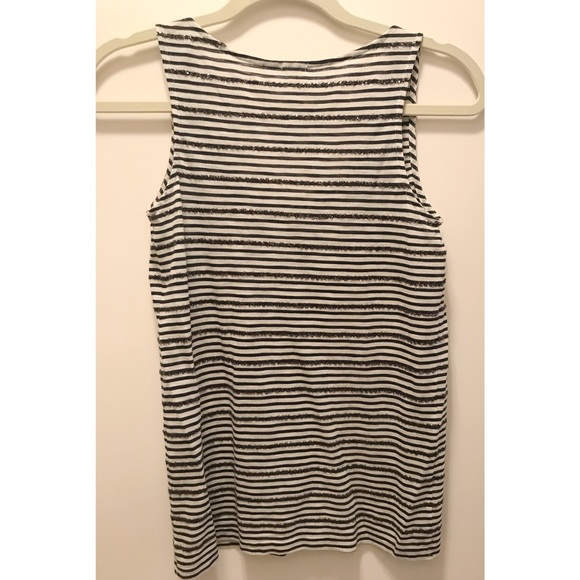 J Crew Sequin Stripe Tank Top - Picture 2 of 5